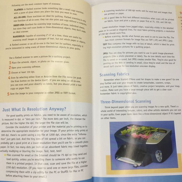 Vintage 2004 Hewlett-Packard Photo Fun Print Your Own Fabric For Quilts Crafts - Picture 5 of 10